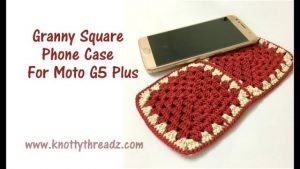 Crochet Mobile Case / Phone Pouch - Using Granny Square