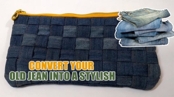 Old Jean Upcycle - Convert Old Denim Jean into Trendy Purse