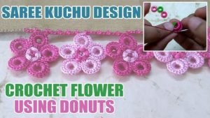 Crochet Flower Using Small Donuts